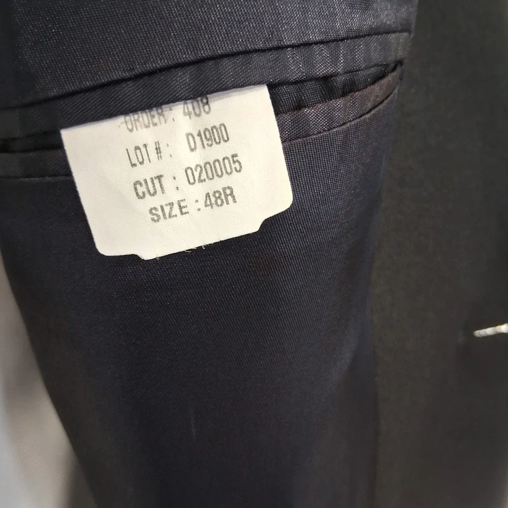 Pronto Uomo Blazer 48R Black Solid 100% Cashmere Two Button Sport Coat Ventless